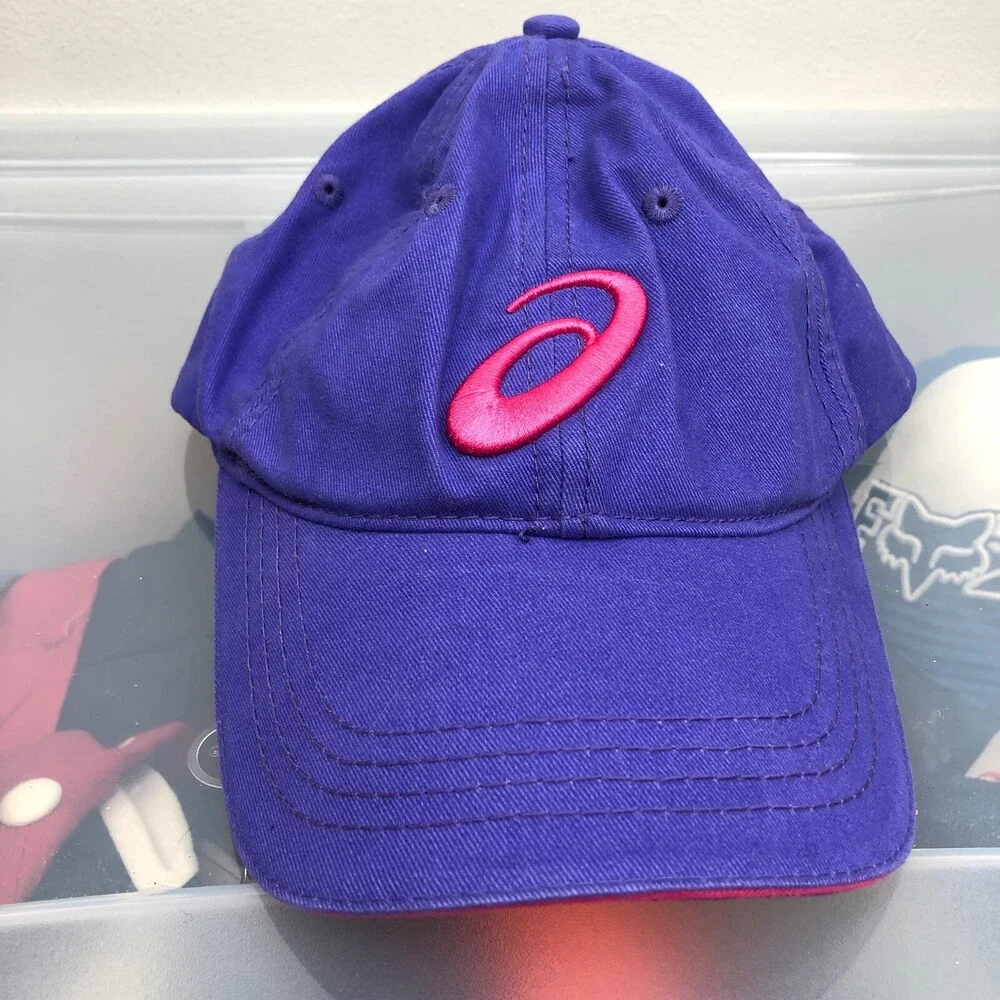 Basics Hat‎ Purple Adjustable Size Snapback Cap Pink Logo Womens Yoga Sports